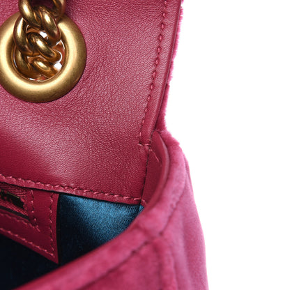 Gucci Velvet Matelasse Small GG Marmont Shoulder Bag Light Raspberry Rose 11 of 11