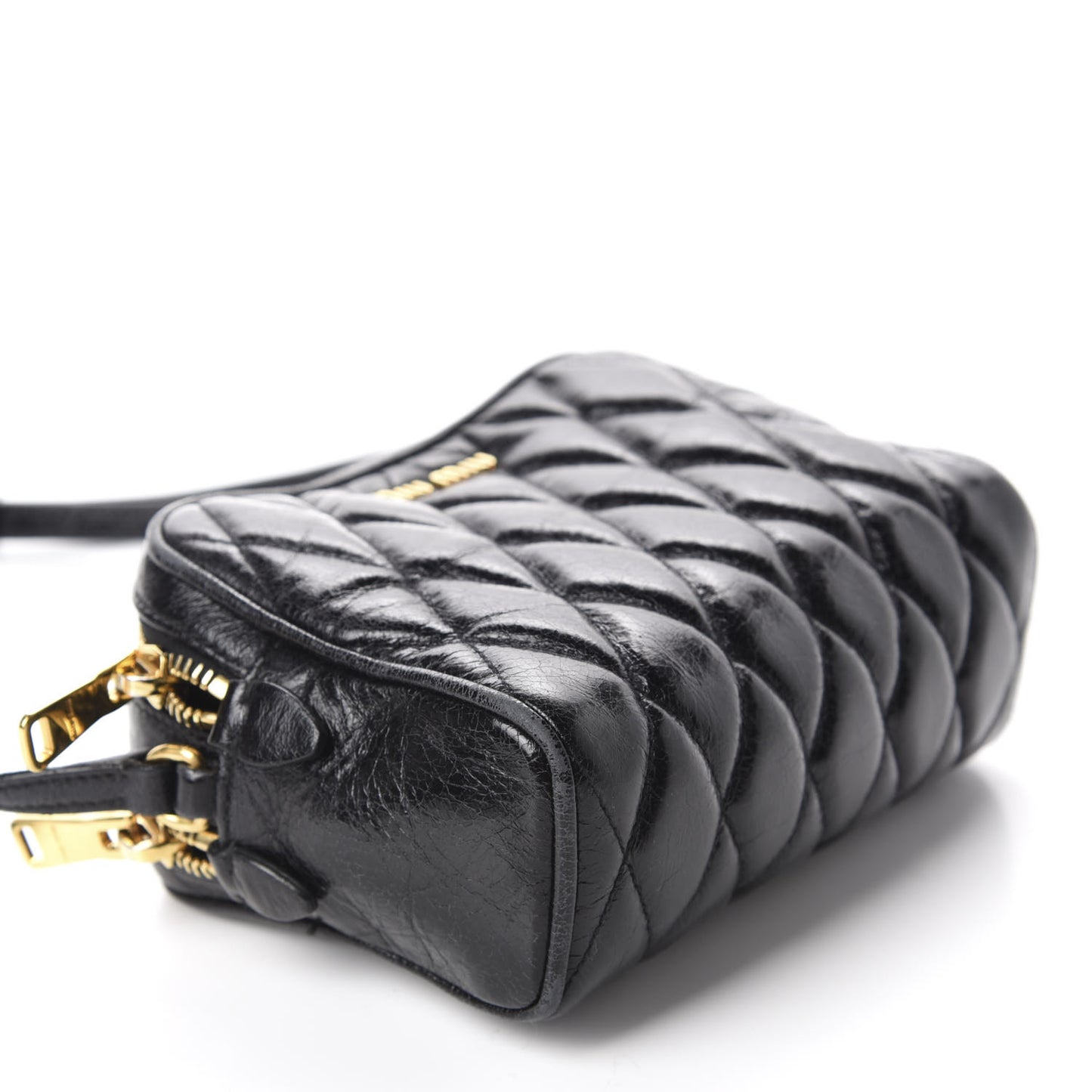 Vitello Lux Matelasse Camera Bag Black