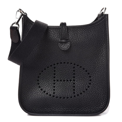 Hermes Taurillon Clemence Evelyne TPM Black 1 of 8