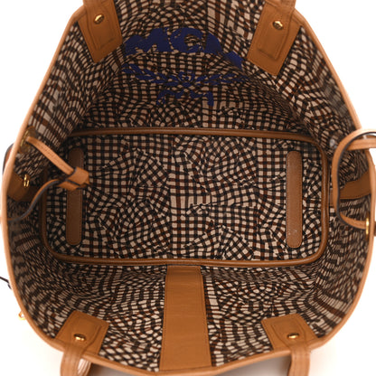MCM Visetos Medium Project Reversible Shopper Tote Cognac 6 of 12
