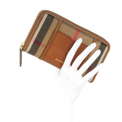 Burberry House Check Large Sartorial Ziggy Zip Around Wallet Tan 2 of 7