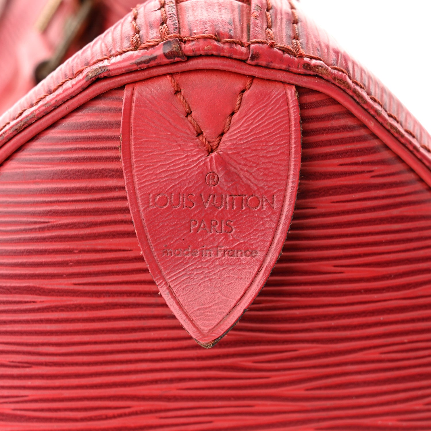 Louis Vuitton Epi Speedy 30 Castillan Red 6 of 14