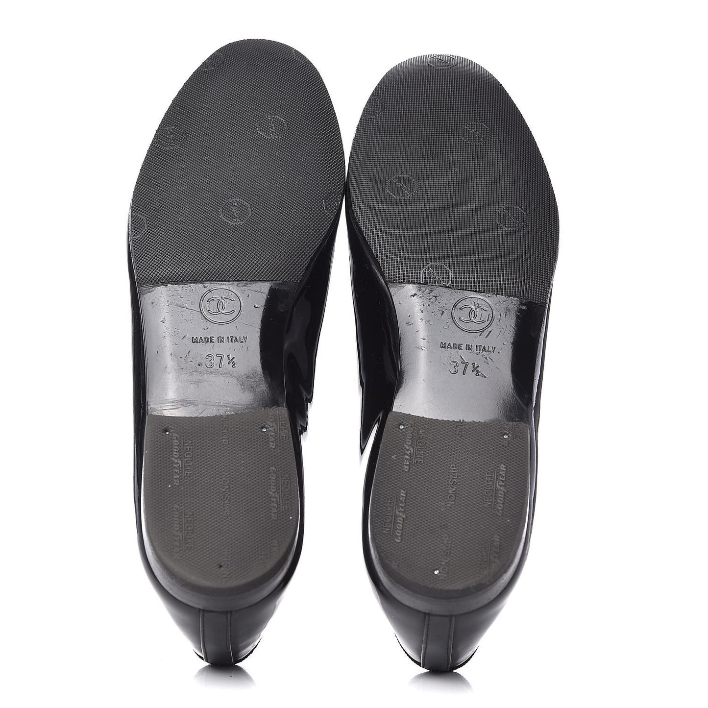 Patent CC Cap Toe Ballerina Flats 37.5 Black