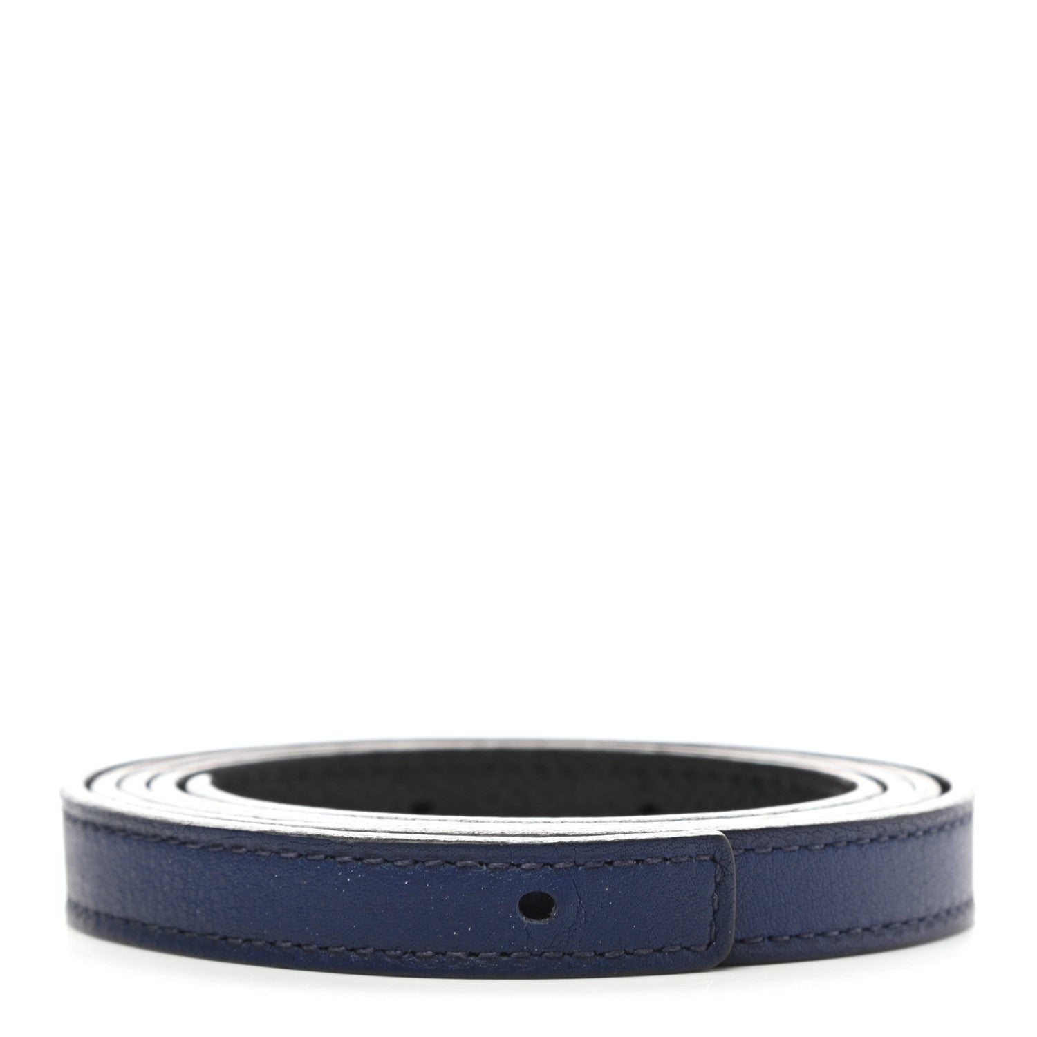 Hermes Swift Epsom 13mm Belt Strap 95 Bleu Saphir Black 1 of 7