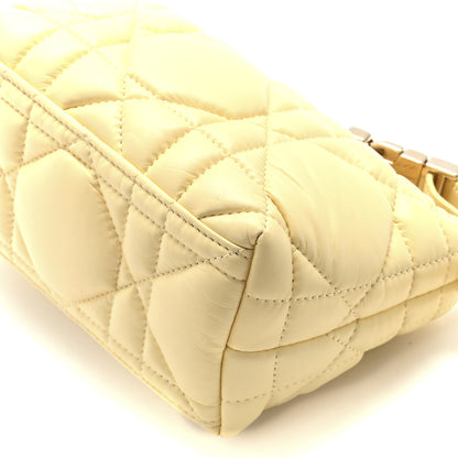 Christian Dior Calfskin Macrocannage Small Diortravel Nomad Pouch Pale Yellow 11 of 11