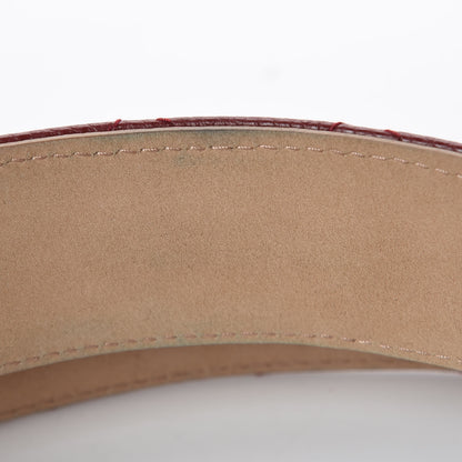 Chanel Caviar Quilted CC Belt 95 38 Red 10 of 11