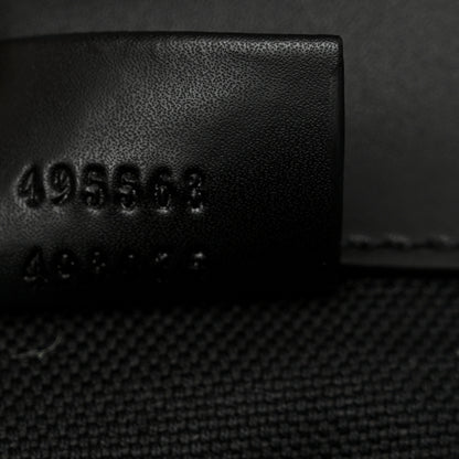 Gucci Soft GG Supreme Monogram Appia Calfskin Web Double Buckle Backpack Black 7 of 11