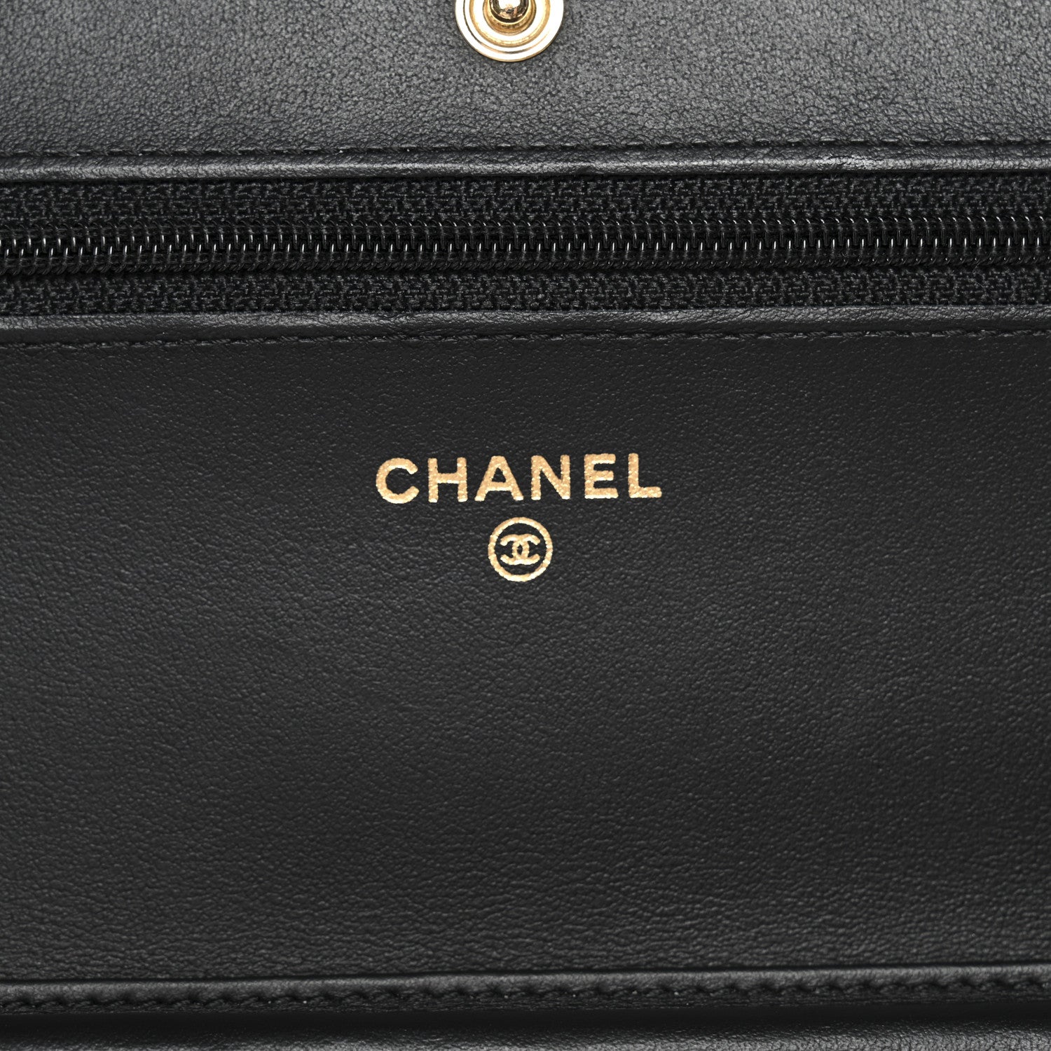 Chanel Aged Calfskin Quilted Lucky Charms 2.55 Reissue Wallet On Chain WOC Black 6 of 11