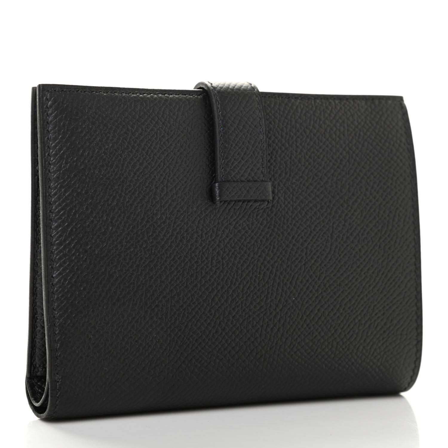 Hermes Epsom Bearn Compact Wallet Black 3 of 7