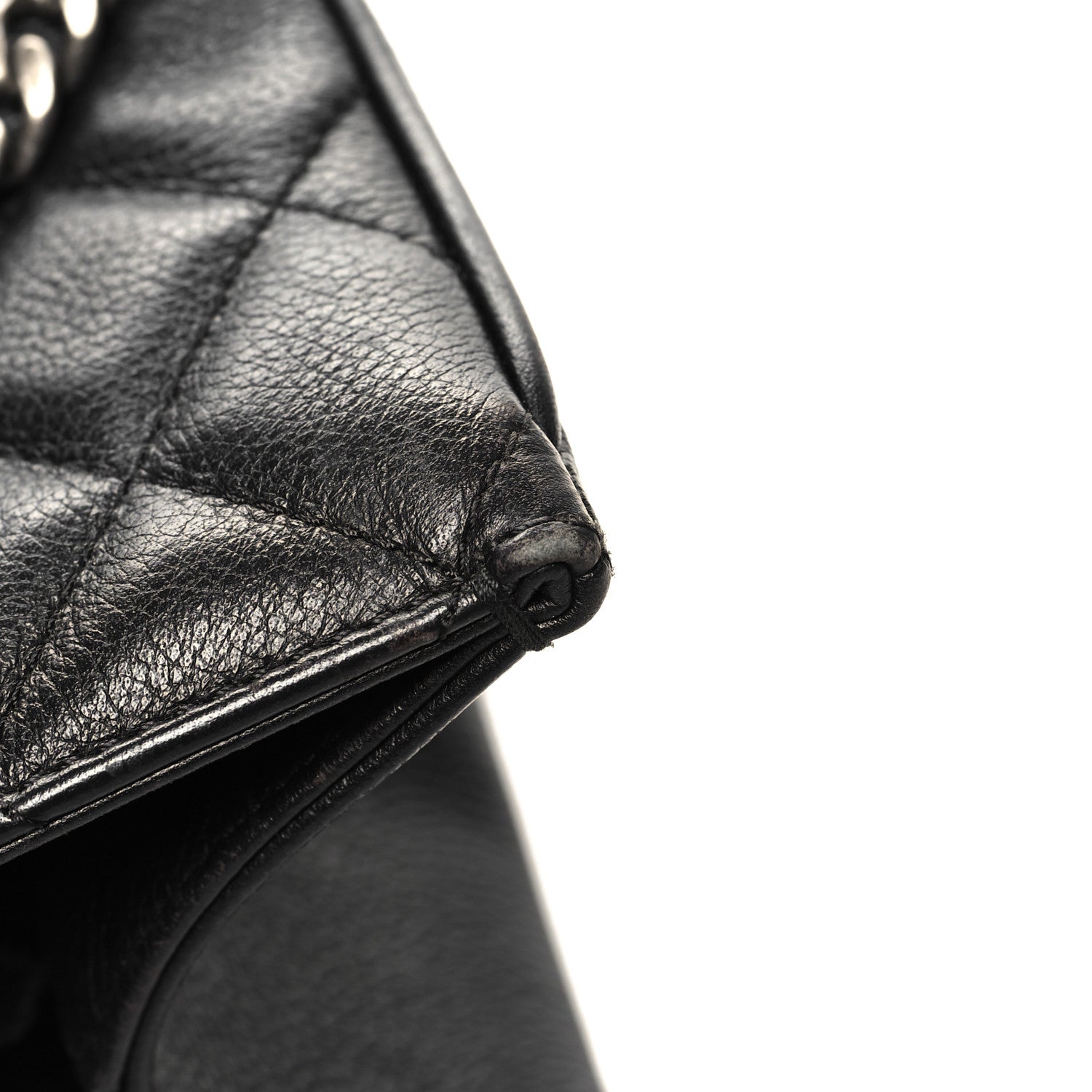 Chanel Metallic Grained Calfskin Quilted Large Casual Pocket Tote Black 16 of 16