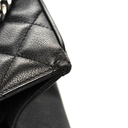 Chanel Metallic Grained Calfskin Quilted Large Casual Pocket Tote Black 16 of 16