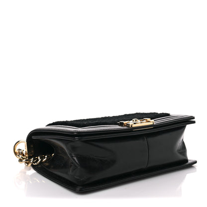 Chanel Shearling Calfskin Medium Boy Flap Black 3 of 6