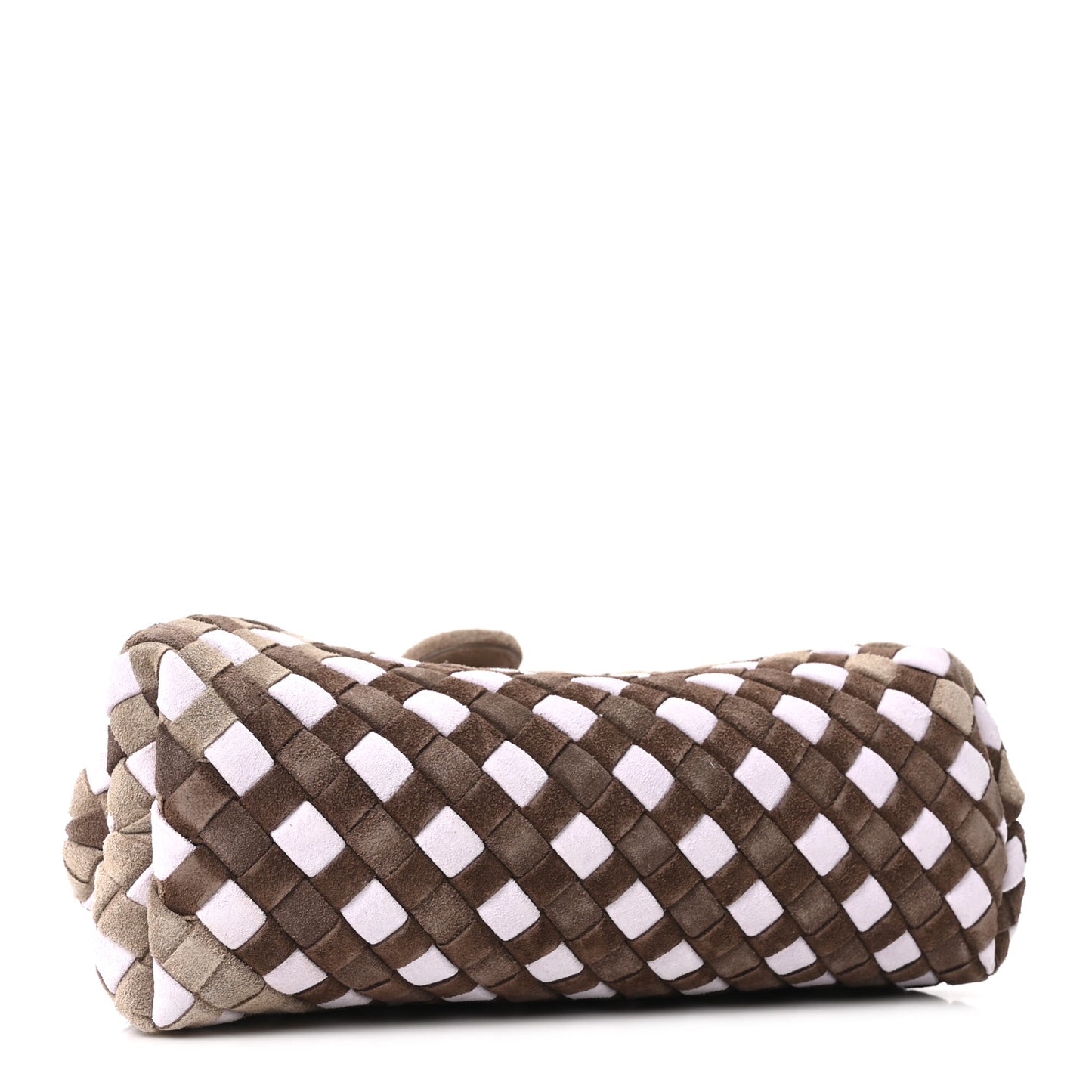 Suede Intrecciato Small The Lauren 1980 Clutch With Chain Praline Musk Washed Brownie