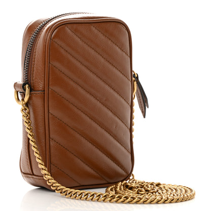 Gucci Azalea Calfskin Matelasse Diagonal Mini GG Marmont Crossbody Bag Cuir 3 of 11