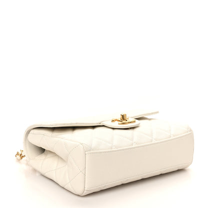 Chanel Caviar Quilted Coco First Flap White 4 of 10