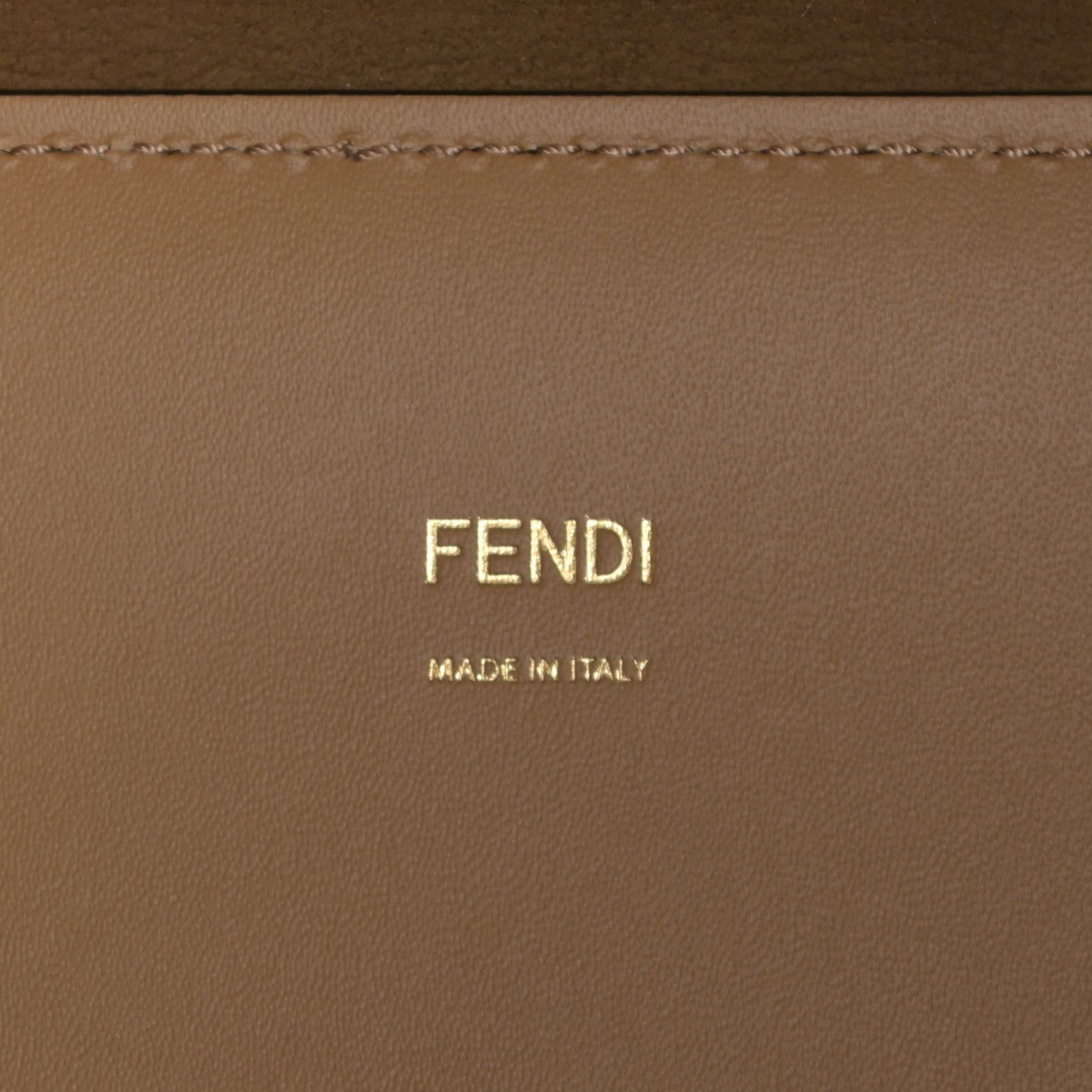 Fendi Vitello King Plexiglass Logo Embossed Medium Fendi Sunshine Shopper Tote Miele Scuro 5 of 8