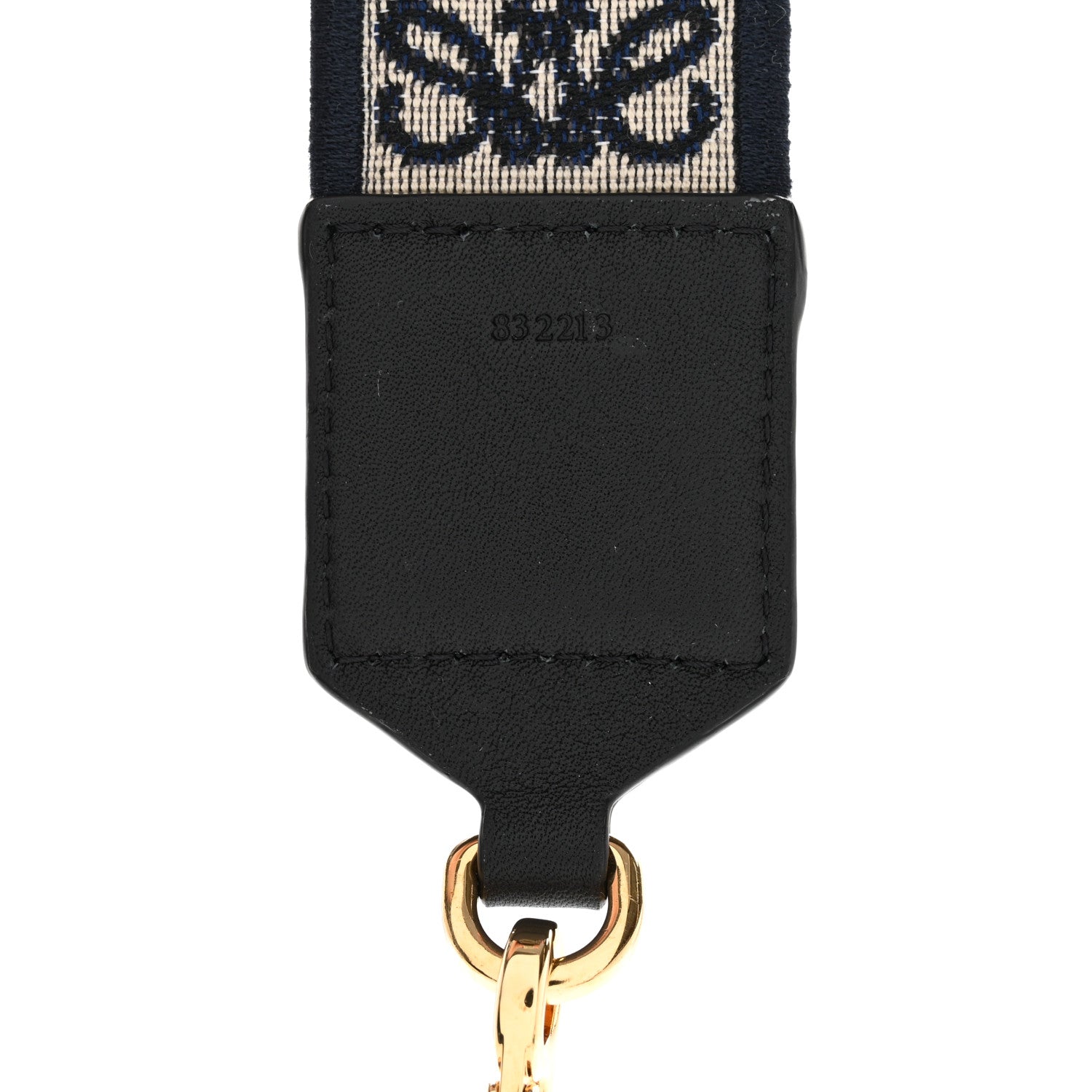 Loewe Calfskin Jacquard Anagram Strap Navy Black 4 of 7