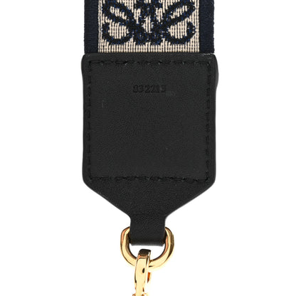 Loewe Calfskin Jacquard Anagram Strap Navy Black 4 of 7