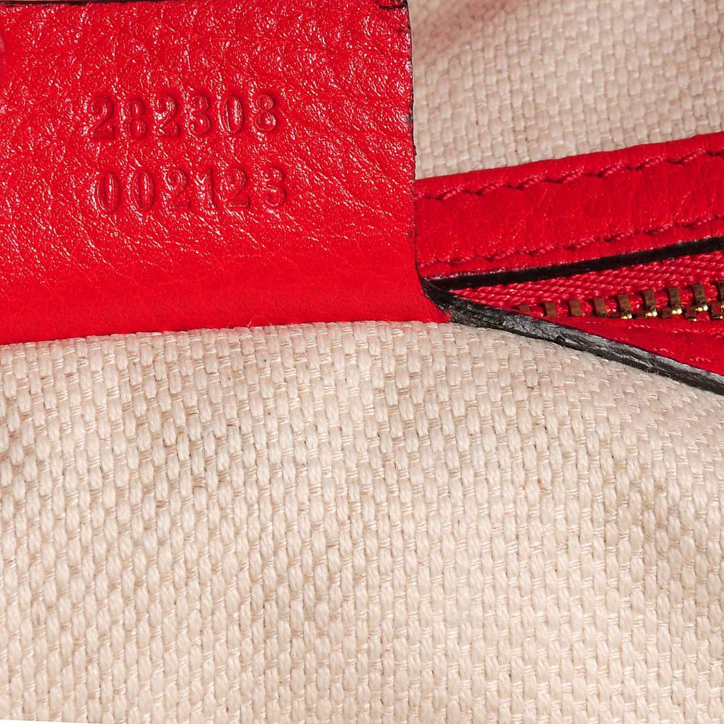 Pebbled Calfskin Large Soho Shoulder Bag Red