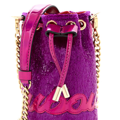 Christian Louboutin Metallic Sequin Marie Jane Bucket Purple 7 of 10