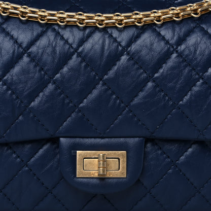 Chanel Aged Calfskin Quilted 2.55 Reissue 225 Flap Navy 8 of 13