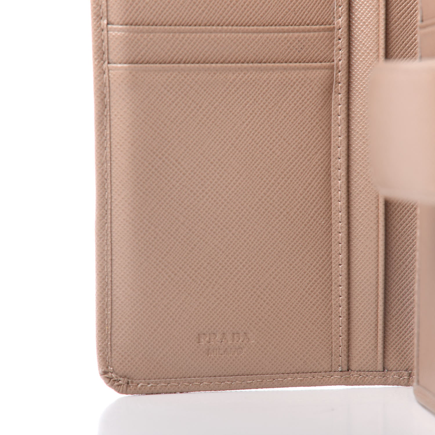 Prada Saffiano Metal Compact Wallet Cammeo 7 of 10