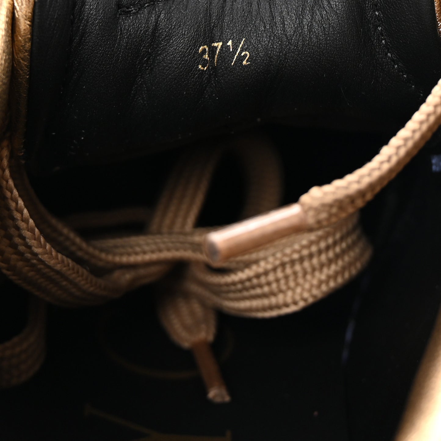 Metallic Calfskin Hawaii/F Ier Sneakers 37.5 Gold