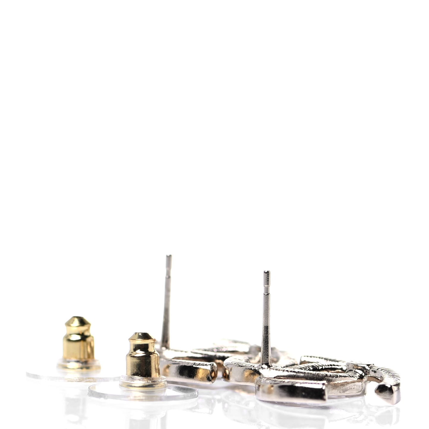 Crystal CC Earrings Silver