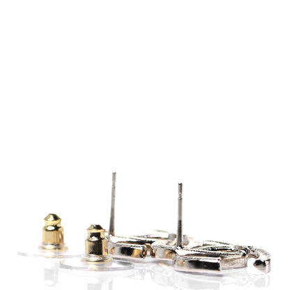 Chanel Crystal CC Earrings Silver 3 of 4