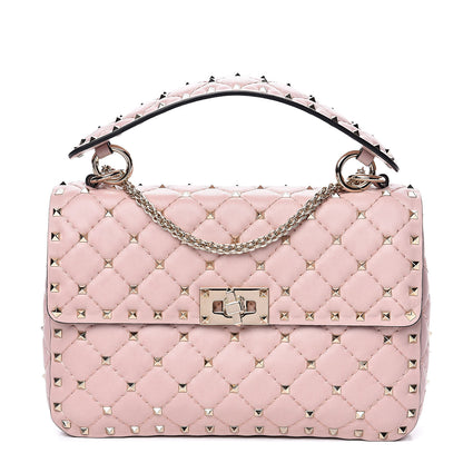 Valentino Garavani Nappa Medium Rockstud Spike Shoulder Bag Water Rose 1 of 9