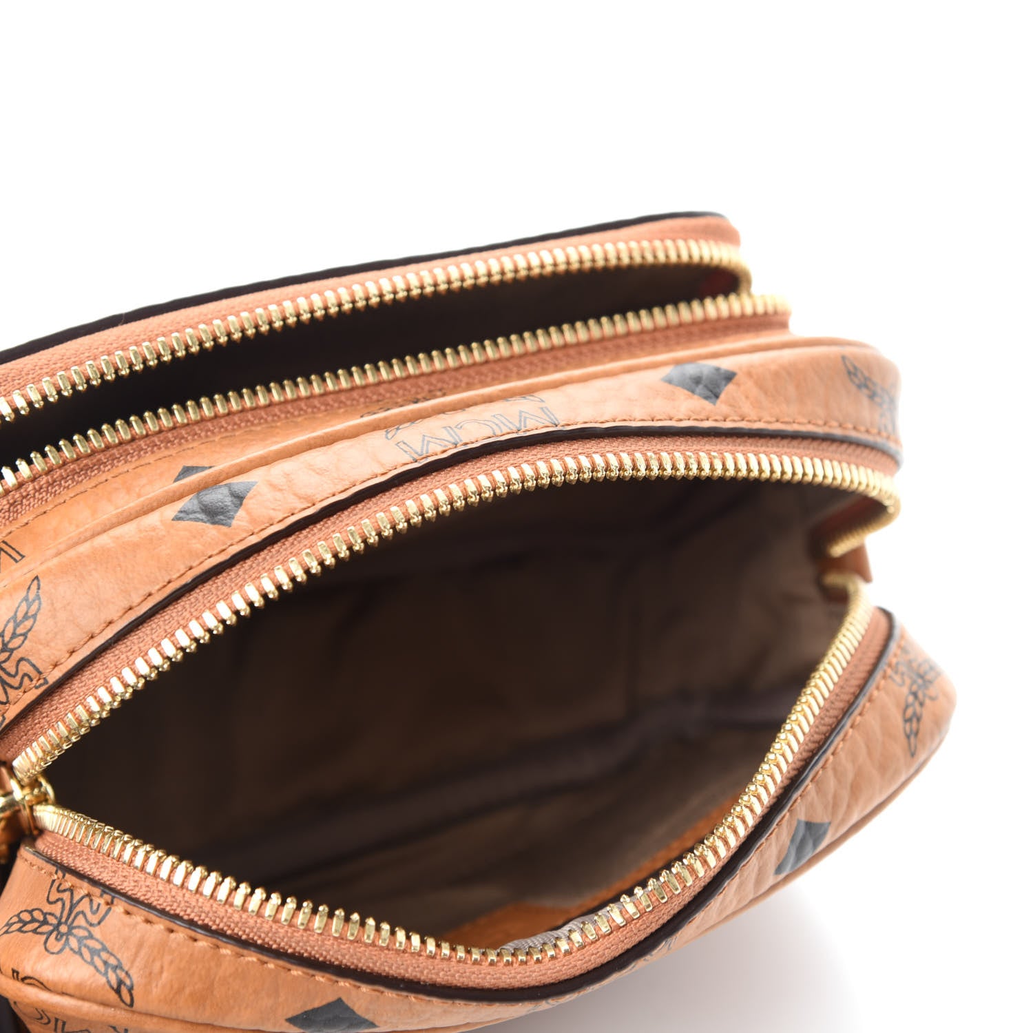 MCM Visetos Klassik Crossbody Bag Cognac 5 of 9
