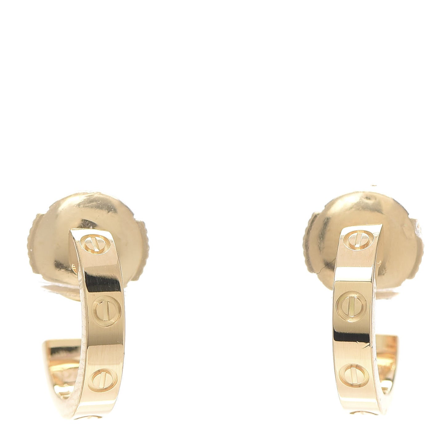 18K Yellow Gold Small LOVE Hoop Earrings