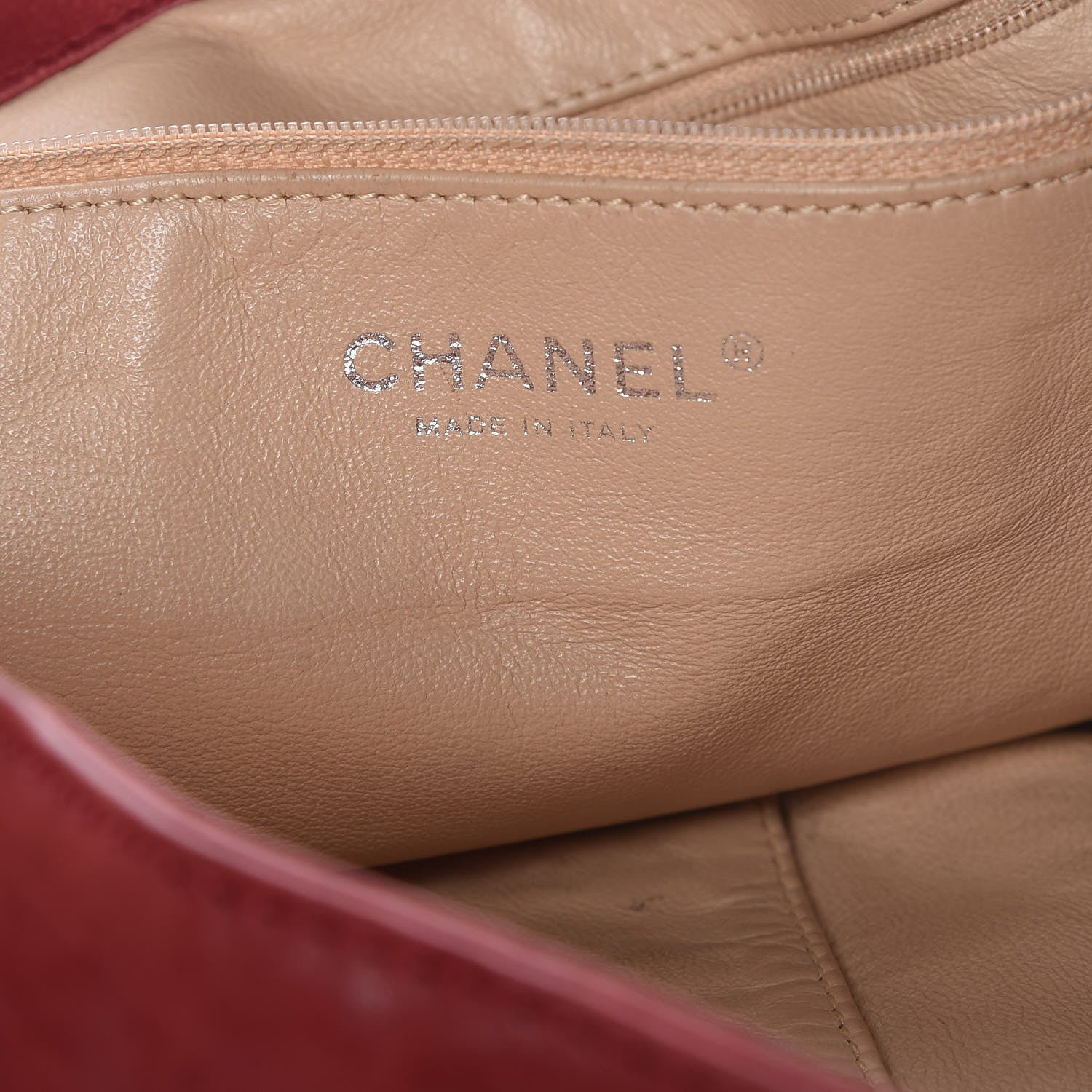 Chanel Calfskin Large East West Modern Chain Tote Red 6 of 15