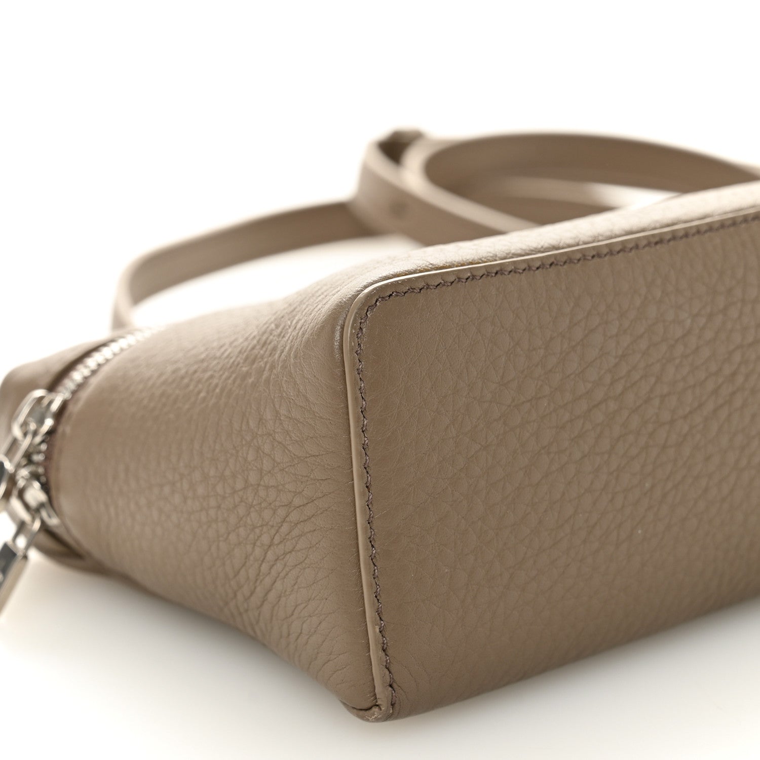 Loro Piana Grained Calfskin L19 Extra Pocket Pouch Warm Mastic 8 of 9