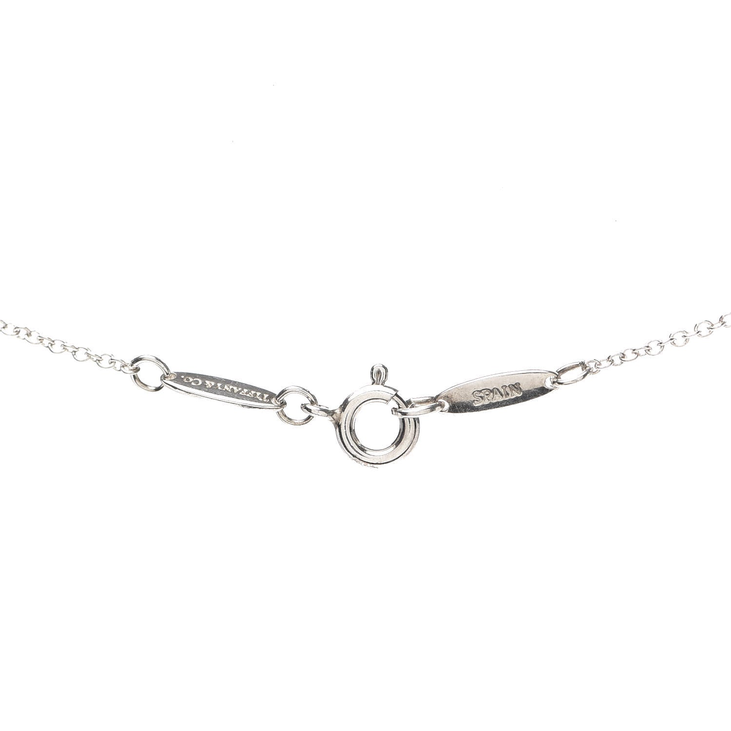 Tiffany Sterling Silver 11mm Elsa Peretti Open Heart Pendant Necklace 5 of 6