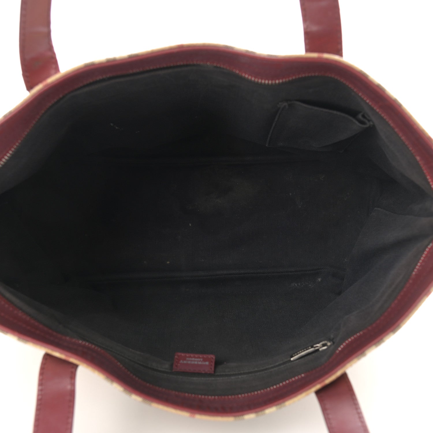 Burberry Haymarket Check Tote Red 4 of 16