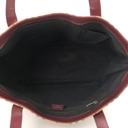 Burberry Haymarket Check Tote Red 4 of 16