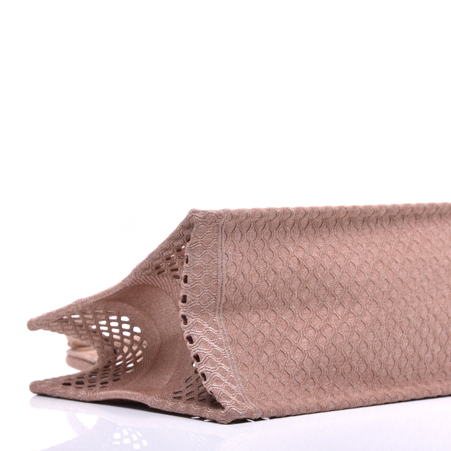 Mesh Embroidered Medium Book Tote Clay