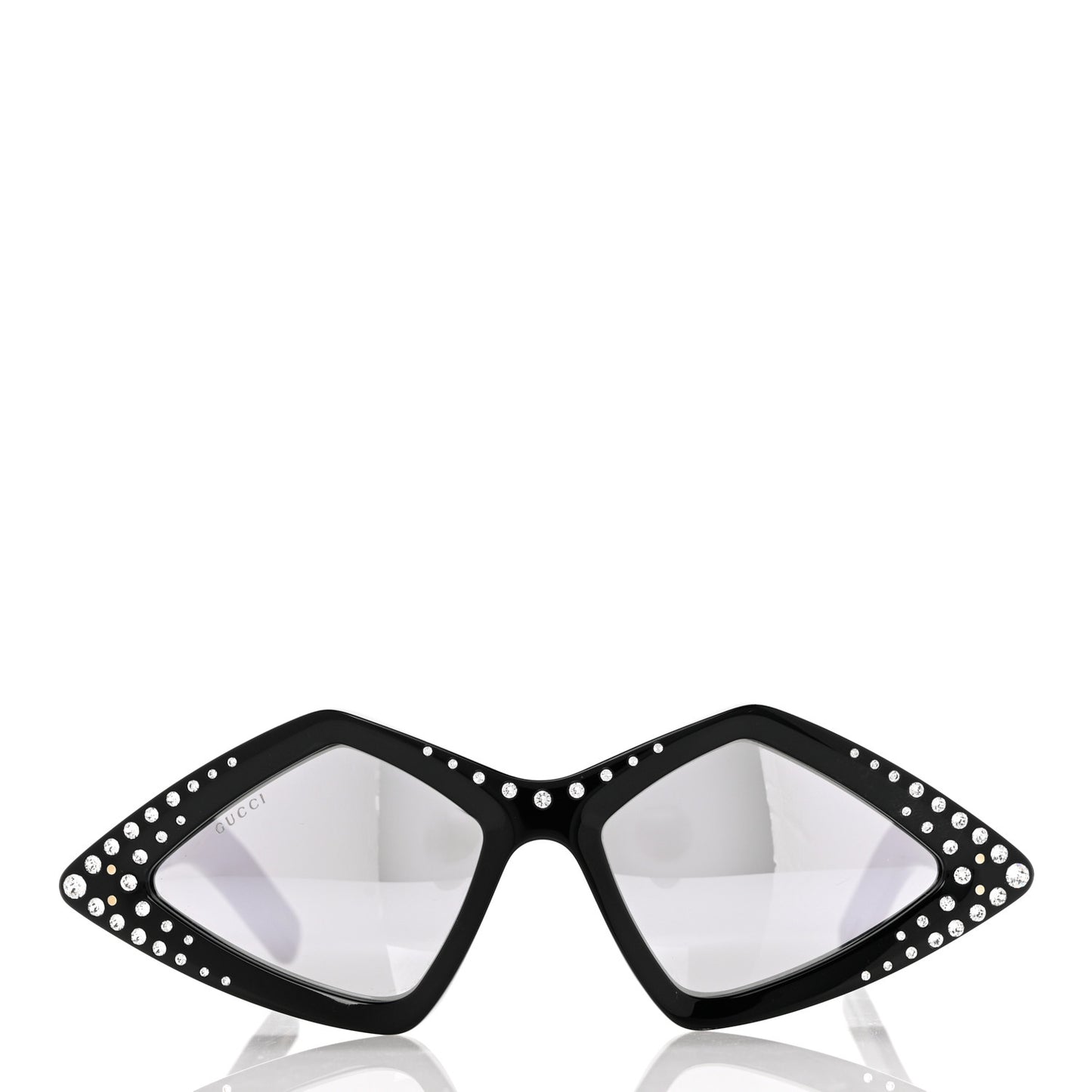 Acetate Geometric Crystal Sunglasses GG0496S Black
