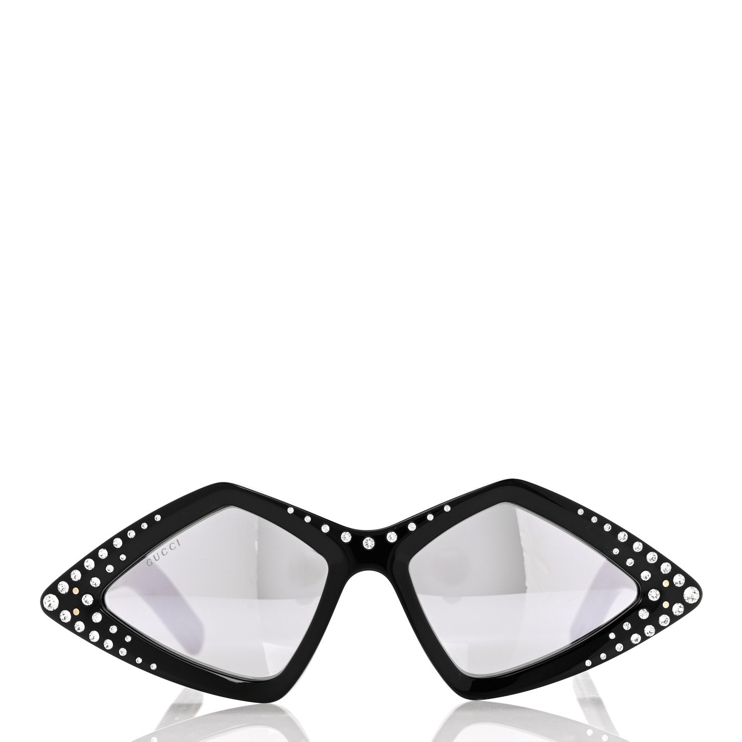 Gucci Acetate Geometric Crystal Sunglasses GG0496S Black 2 of 7