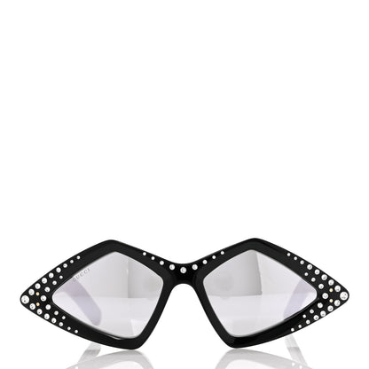 Gucci Acetate Geometric Crystal Sunglasses GG0496S Black 2 of 7