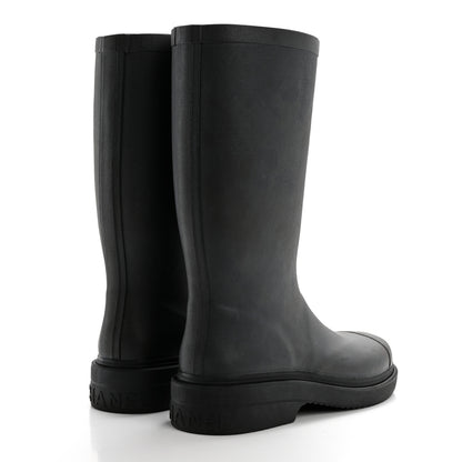 Chanel Caoutchouk CC High Boots 38 Black 4 of 8