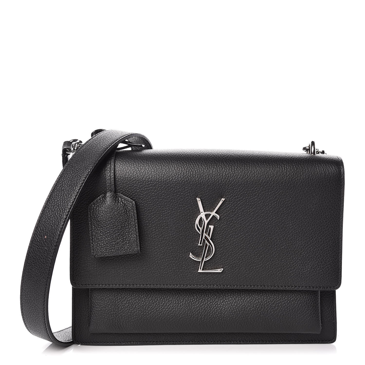 Saint Laurent Grained Calfskin Monogram Sunset Black 1 of 11