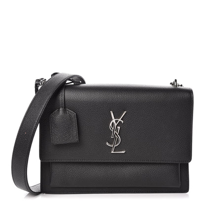 Saint Laurent Grained Calfskin Monogram Sunset Black 1 of 11