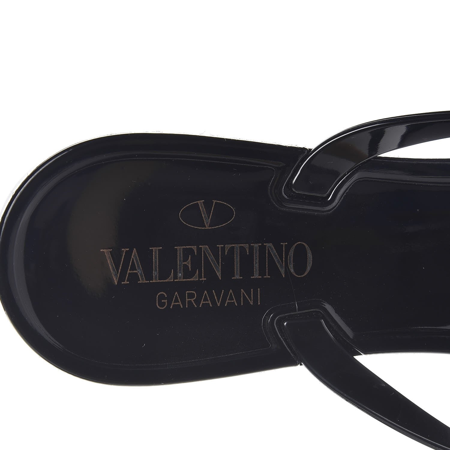 Valentino Garavani PVC Jelly Rockstud Bow Thong Sandals 40 Black 6 of 8