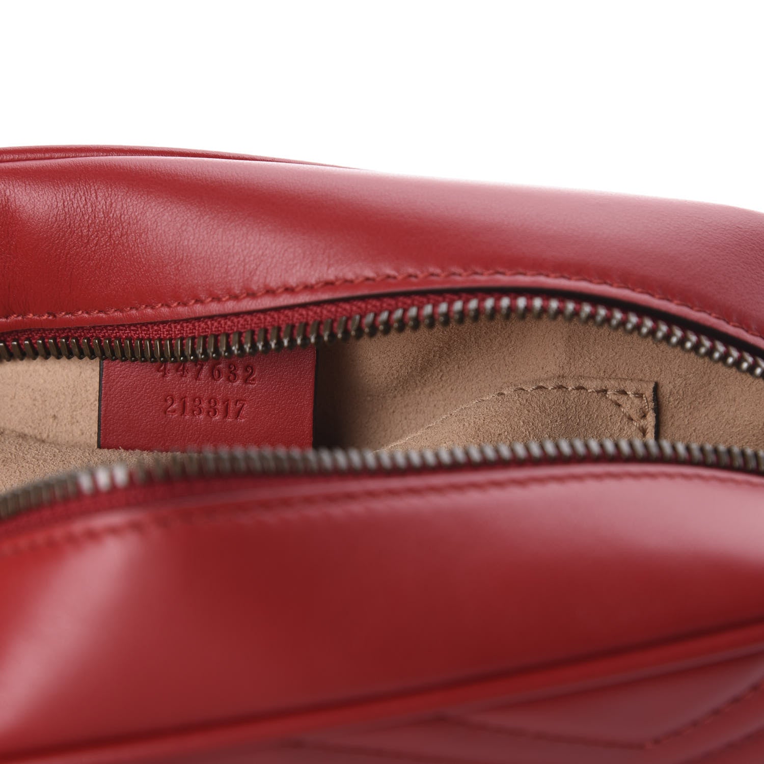 Gucci Calfskin Matelasse Small GG Marmont Chain Shoulder Bag Hibiscus Red 8 of 10