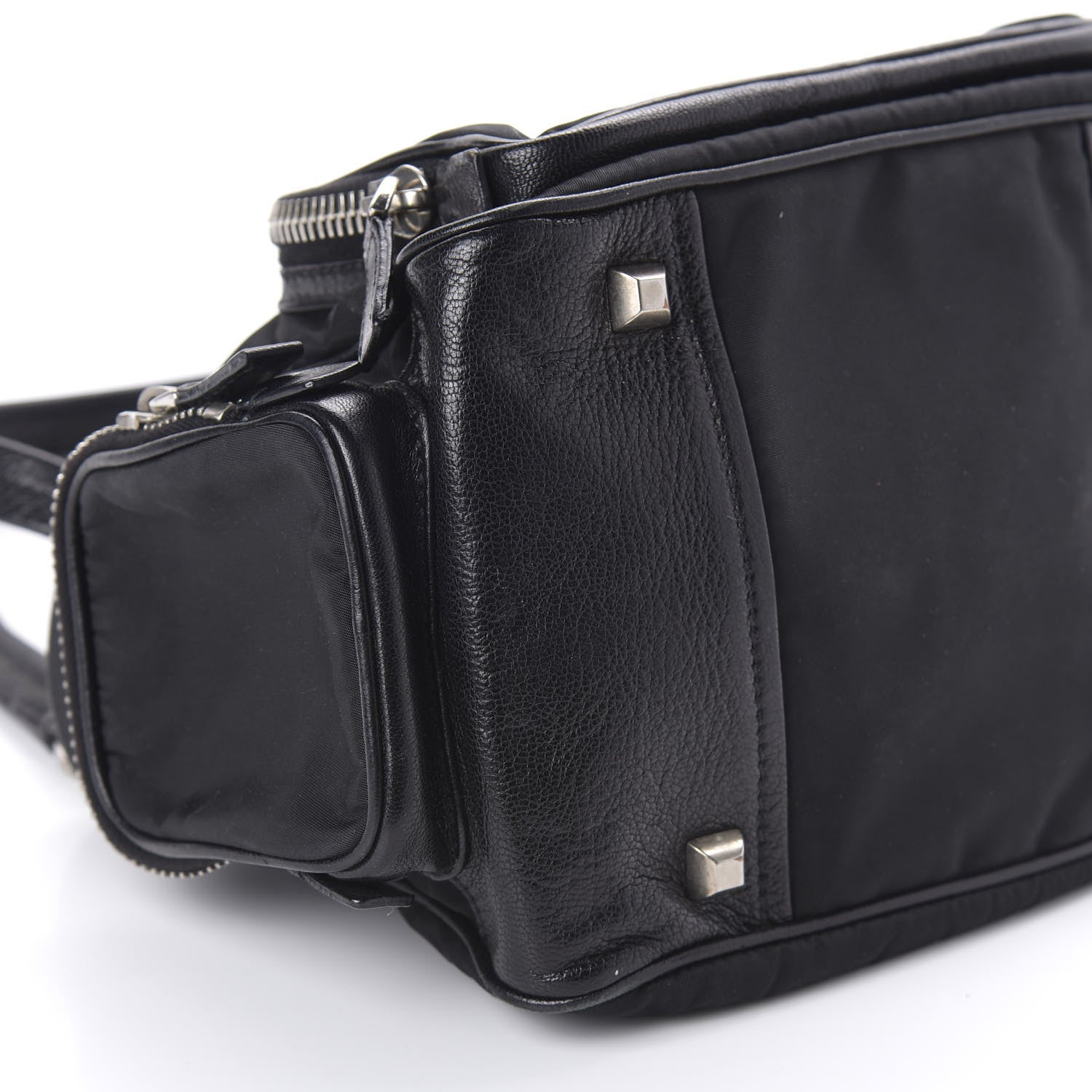 Prada Tessuto Nylon Soft Calf Tote Black 6 of 11