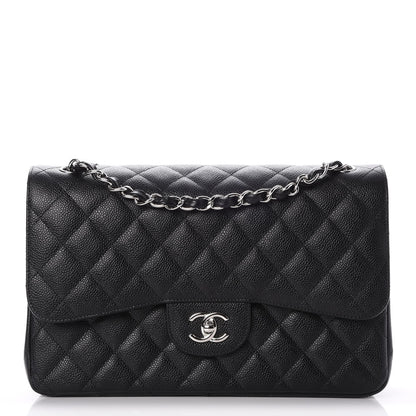 Chanel Caviar Quilted Jumbo Double Flap Black 1 of 8