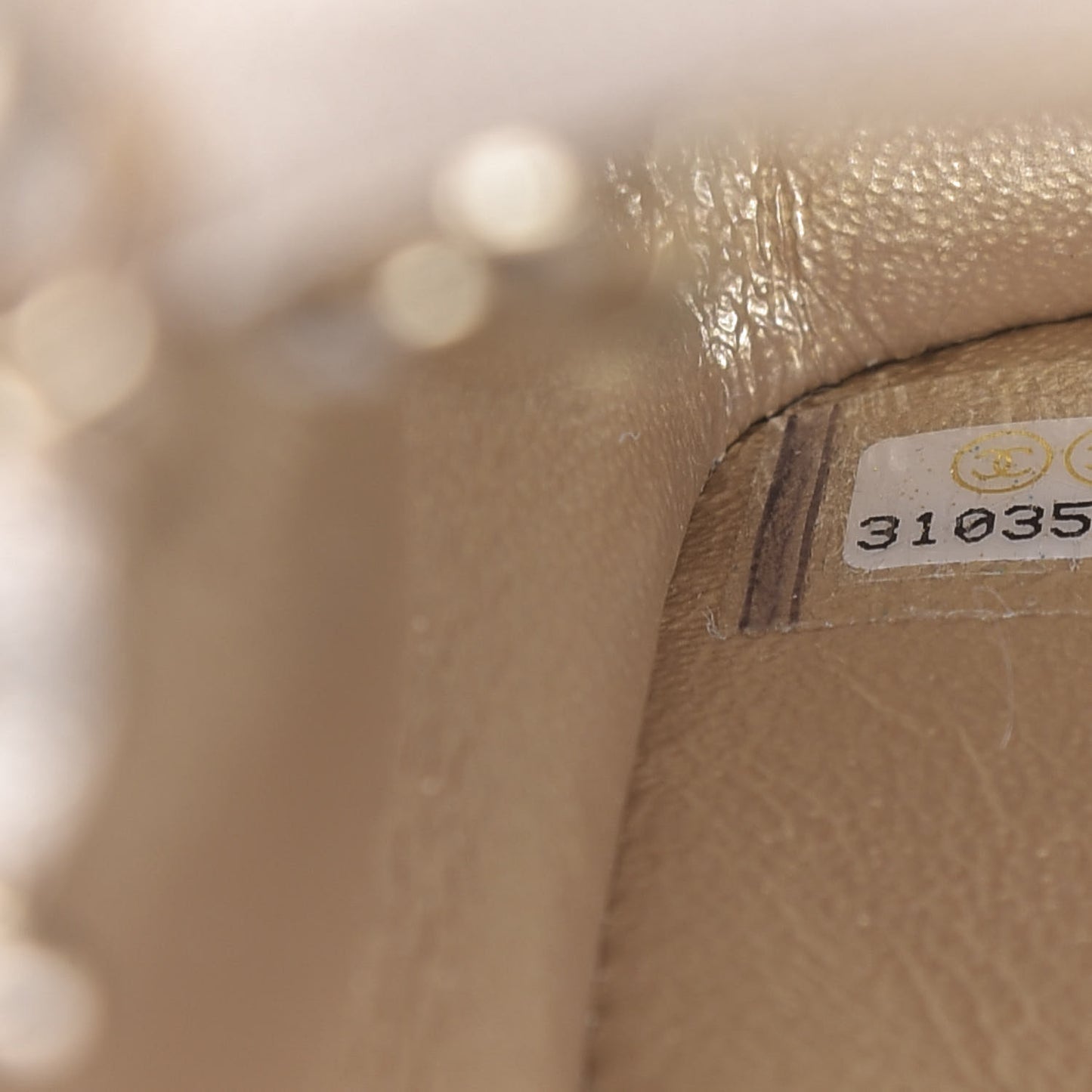 Metallic Lambskin Quilted Mini Square Flap Gold