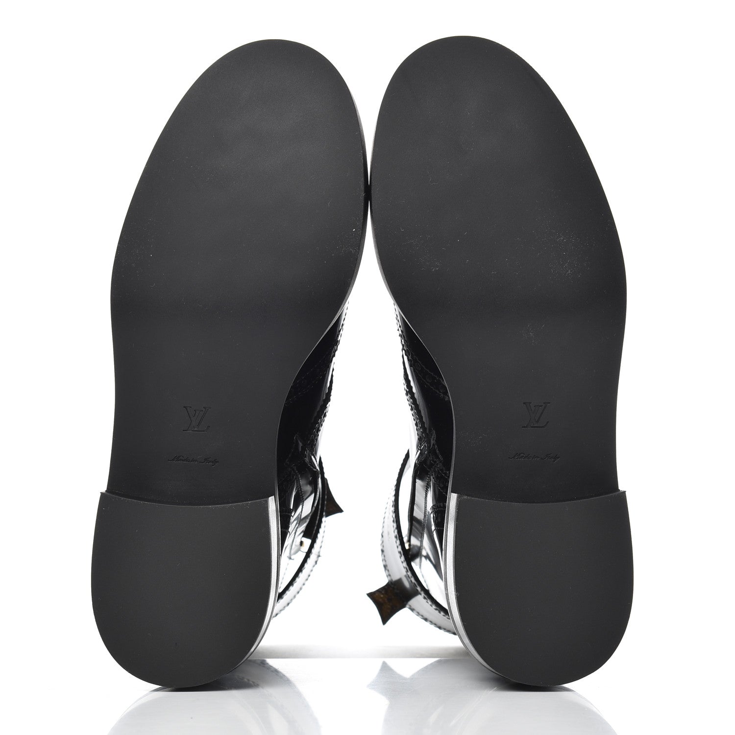 Louis Vuitton Glazed Calfskin Midtown Ankle Boots 41 Black 5 of 9